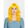 Sarı Renk Uzun Dalgalı Parti Peruğu