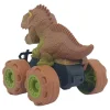 Sürtmeli Dinazor Arabalar  cm - H-20 - Stegosaurus -Kahverengi