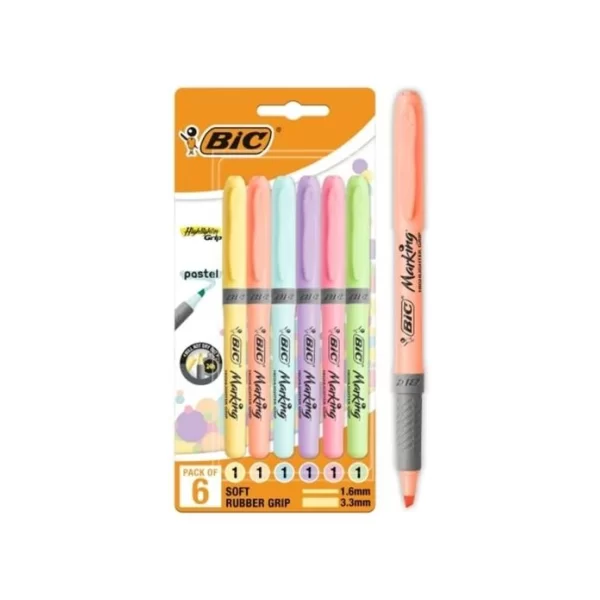 Bic Marking Highlighter Grip Pastel 4 Renk