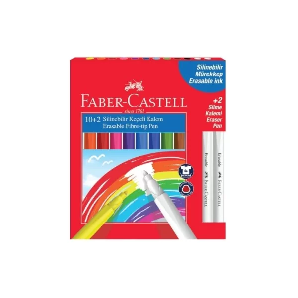 Faber Castell Keçeli Kalem Silinebilir 12 Renk