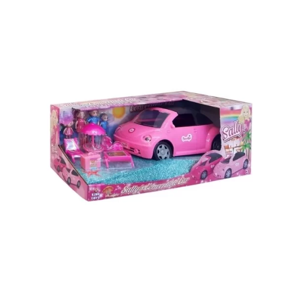 King Toys Sally Ailece Kampta ve Üstü Açılabilen Pembe Araba