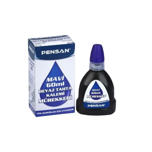 PENSAN 4800 60 ML BEYAZ TAHTA KALEMİ MÜREKKEBİ MAVİ