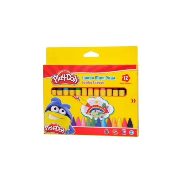 Play Doh Play-Cr005 12 Renk Jumbo Sil.Mum Boya Krt