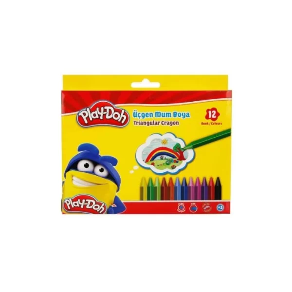 Play-Doh Üçgen Crayon Mum Boya 12 Renk