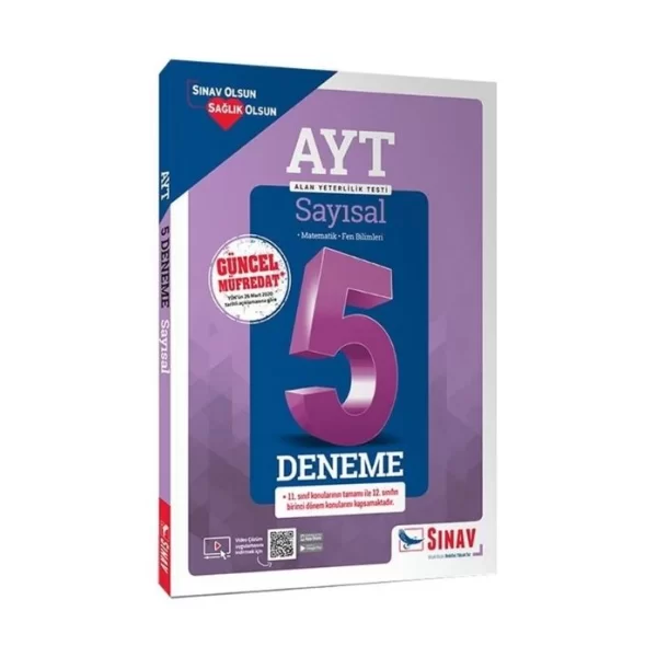 AYT Sayısal 5 Deneme Çözümlü Sınav Yayınları