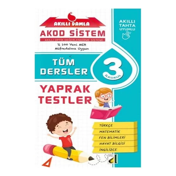 3 Sınıf Akıllı Damla Tüm Dersler Yaprak Testi Damla Yayınevi