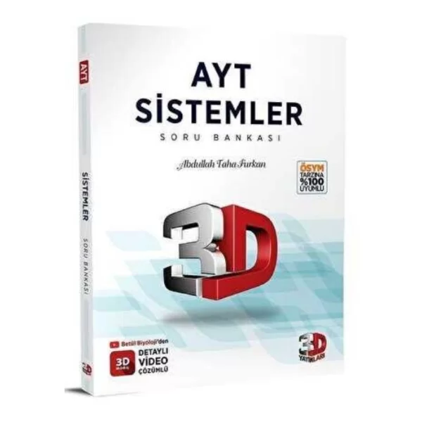 2024 AYT Sistemler Soru Bankası Video Çözümlü 3D Yayınları