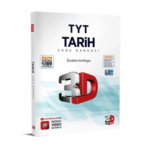 2025 TYT 3D Tarih Tamamı Video Çözümlü Soru Bankası 3D Yayınları