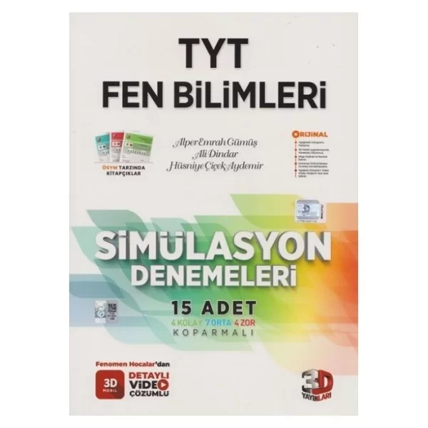 2025 TYT 3D Yayınları TYT Fen Bilimleri Simülasyon Denemeleri