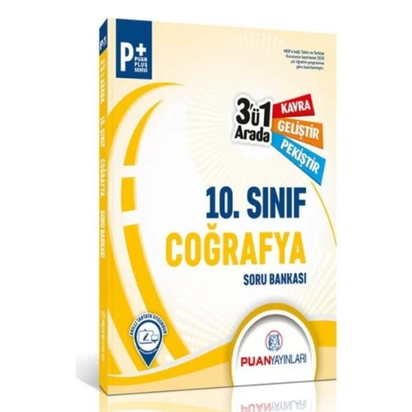 10. Sınıf Coğrafya 3`ü 1 Arada Soru Bankası Puan Yayınları