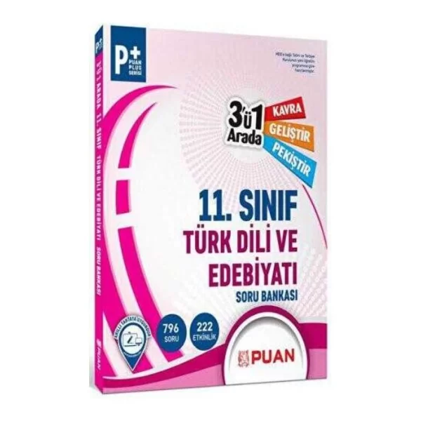 11. Sınıf Türk Dili ve Edebiyatı 3`ü 1 Arada Soru Bankası Puan Yayınları