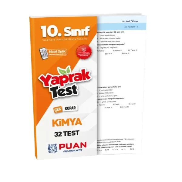 10. Sınıf Kimya Yaprak Test Puan Yayınları