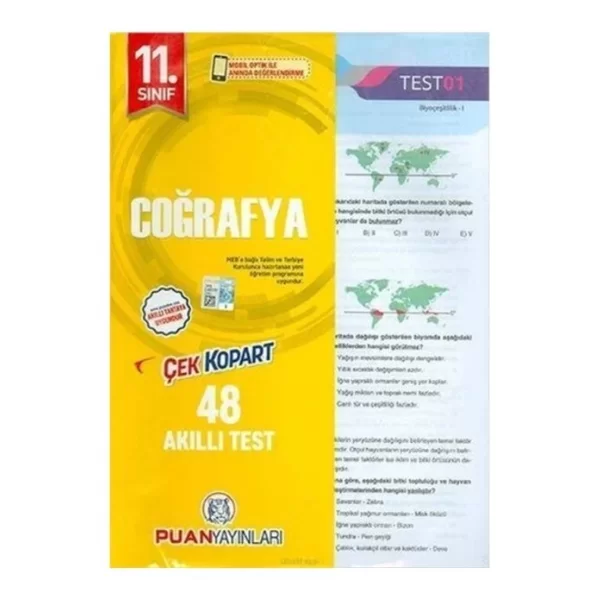 11. Sınıf Coğrafya Yaprak Test Puan Yayınları