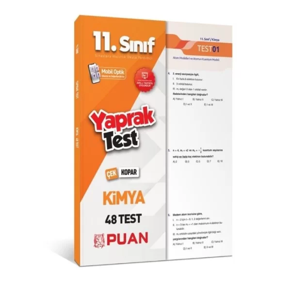 11. Sınıf Kimya Yaprak Test Puan Yayınları