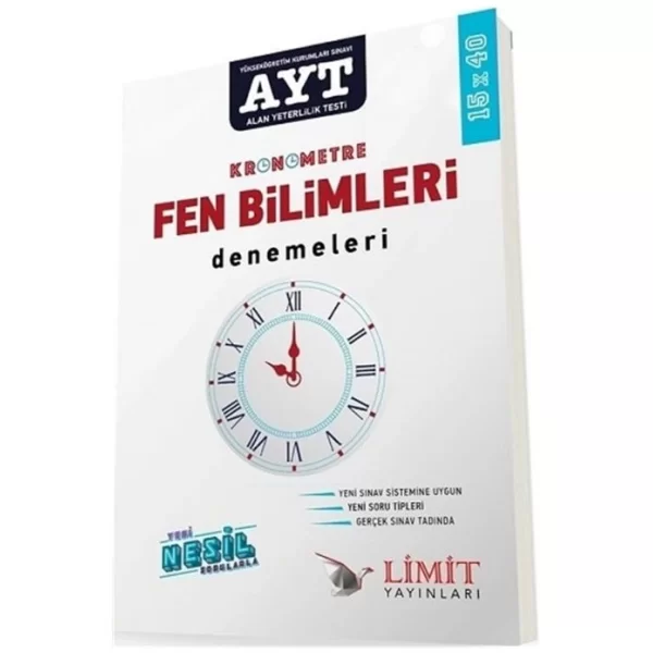 AYT Kronometre Fen Bilimleri Denemeleri 20x40 Limit Yayınları