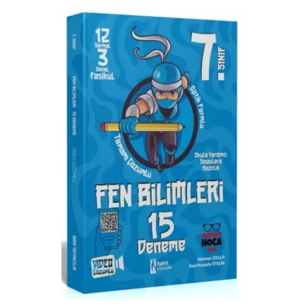 İSEM Yayıncılık İsem Yayınları 7. Sınıf Fen Bilimleri 15 Deneme Video Çözümlü