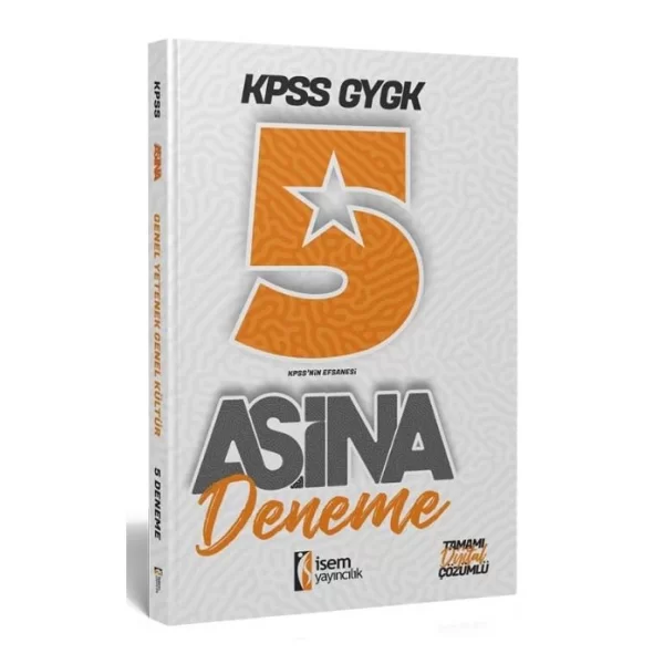 2025 KPSS Aşina Genel Yetenek Genel Kültür Tamamı Çözümlü 5 Dijital Deneme İsem Yayıncılık