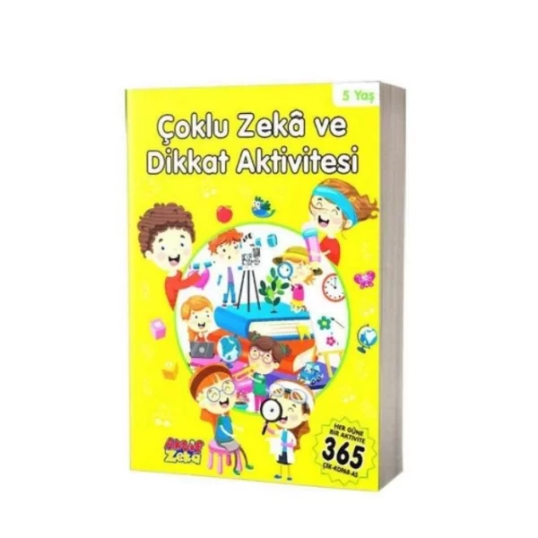 5 Yaş Çoklu Zeka ve Dikkat Aktivitesi - Sarı Kitap