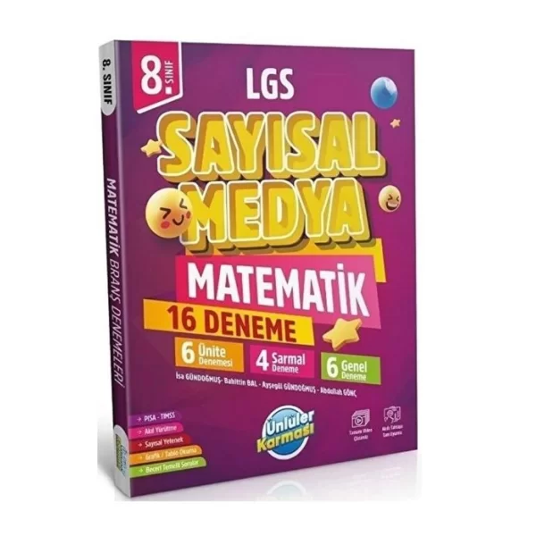 Ünlüler Karması 8. Sınıf LGS Sayısal Medya Matematik 16 Deneme