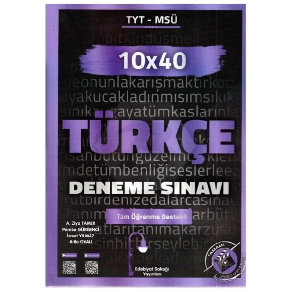 TYT MSÜ Türkçe 10x40 Deneme Edebiyat Sokağı Yayınları