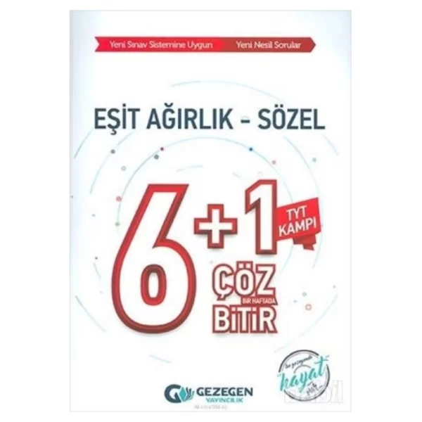 TYT Kampı Eşit Ağırlık Sözel 6 Artı 1 Çöz Bir Haftada Bitir Gezegen Yayınları