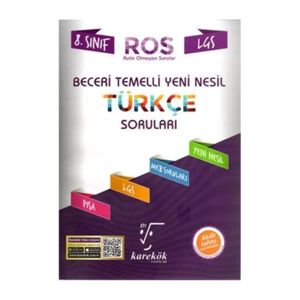 8. Sınıf LGS Türkçe ROS Beceri Temelli Yeni Nesil Soru Bankası Karekök Yayınları