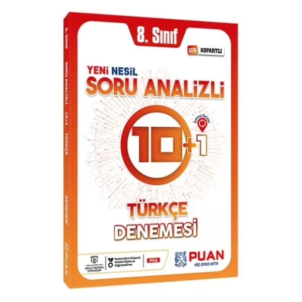 8. Sınıf LGS Türkçe Soru Analizli 10+1 Deneme Puan Yayınları