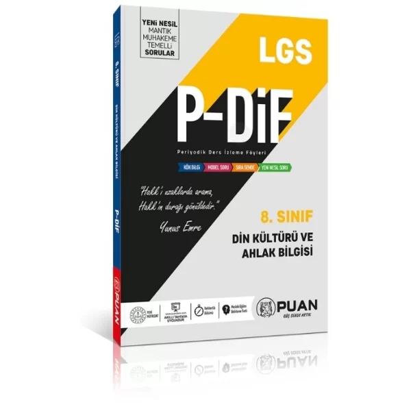 8. Sınıf LGS Din Kültürü ve Ahlak Bilgisi PDİF Konu Anlatım Föyleri Puan Yayınları