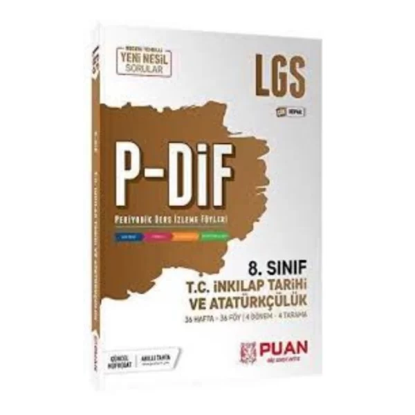 Puan Akademi Yayınları Puan Yayınları 8. Sınıf LGS T.C. İnkılap Tarihi ve Atatürkçülük PDİF Konu Anl