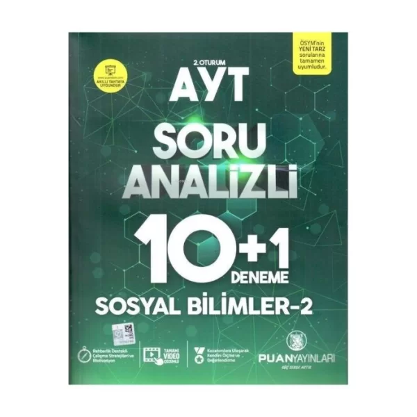 AYT Sosyal Bilimler 2 Soru Analizli 10 Artı 1 Deneme Puan Yayınları