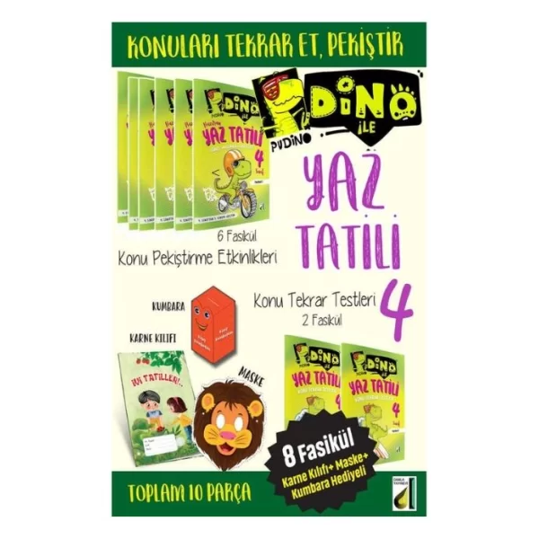 Damla Yayınları 4. Sınıf Dino İle Yaz Tatil Kitabı