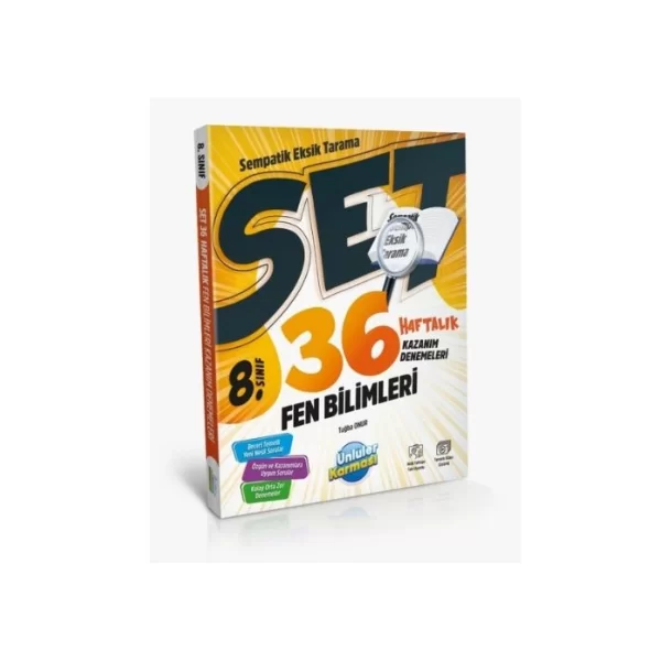 Ünlüler Yayınları 8. Sınıf Fen Bilimleri SET 36 Haftalık Kazanım Denemeleri