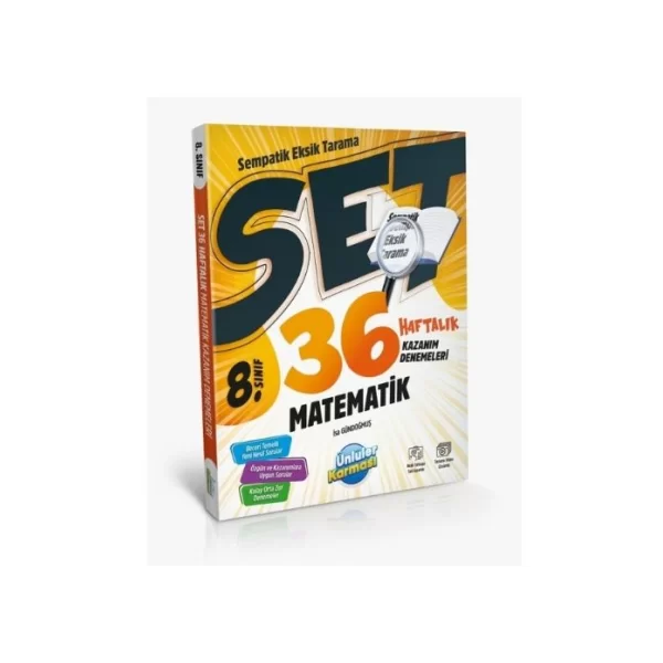 Ünlüler Yayınları 8. Sınıf Matematik SET 36 Haftalık Kazanım Denemeler