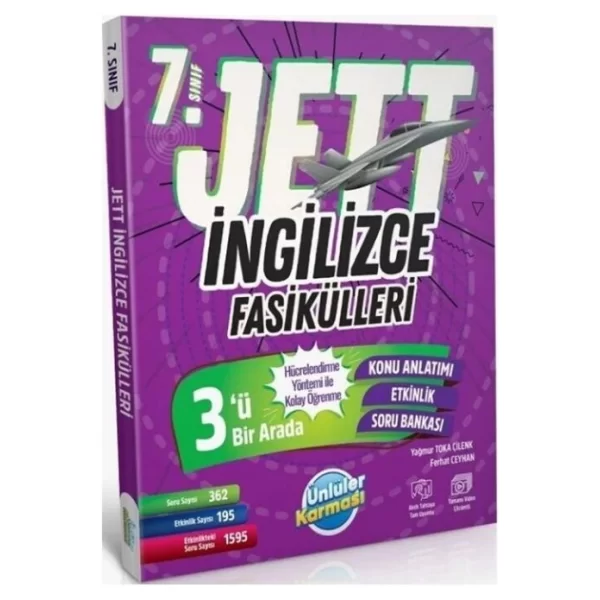 7. Sınıf İngilizce JETT Soru Fasikülleri Ünlüler Yayınları