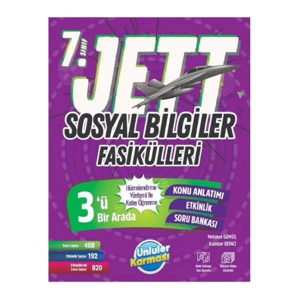 7. Sınıf Sosyal Bilgiler JETT Soru Fasikülleri Ünlüler Yayınları