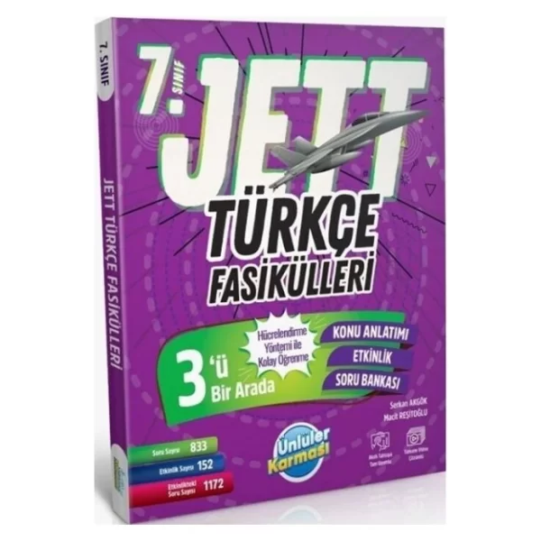 7. Sınıf Türkçe JETT Soru Fasikülleri Ünlüler Yayınları