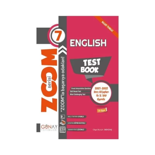7. Sınıf Zoom Serisi İngilizce Soru Bankası Günay Yayınları