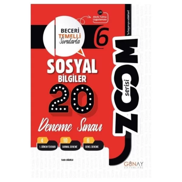 6. Sınıf Zoom Serisi Sosyal Bilgiler 20`li Deneme Sınavı