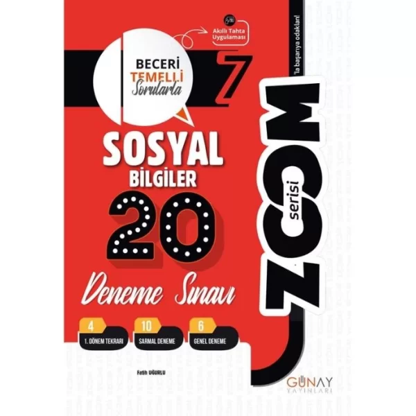 7. Sınıf Zoom Serisi Sosyal Bilgiler 20`li Deneme Sınavı