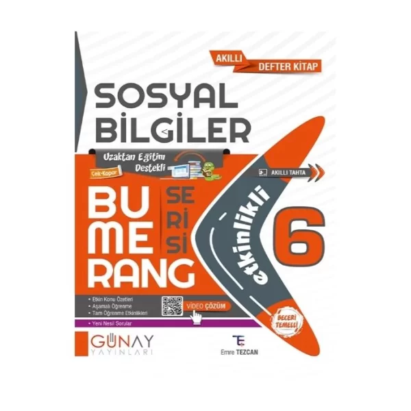 6. Sınıf Sosyal Bilgiler Bumerang Soru Bankası Günay Yayınları