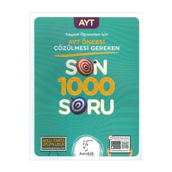 AYT Öncesi Çözülmesi Gereken Son 1000 Soru Sayısal Karekök Yayınları