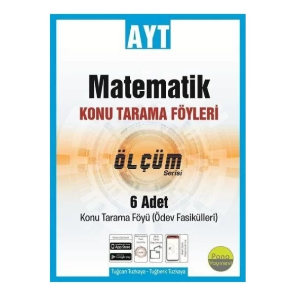 AYT Matematik Konu Tarama Föyleri Ölçüm Serisi 6 Fasikül Pano Yayınları