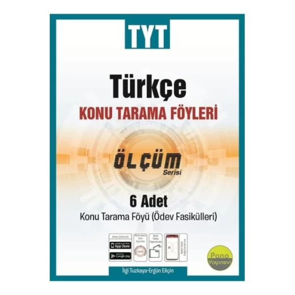 TYT Türkçe Konu Tarama Föyleri Ölçüm Serisi 6 Fasikül Pano Yayınları