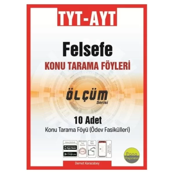 TYT AYT Felsefe Konu Tarama Föyleri Ölçüm Serisi 10 Fasikül Pano Yayınları