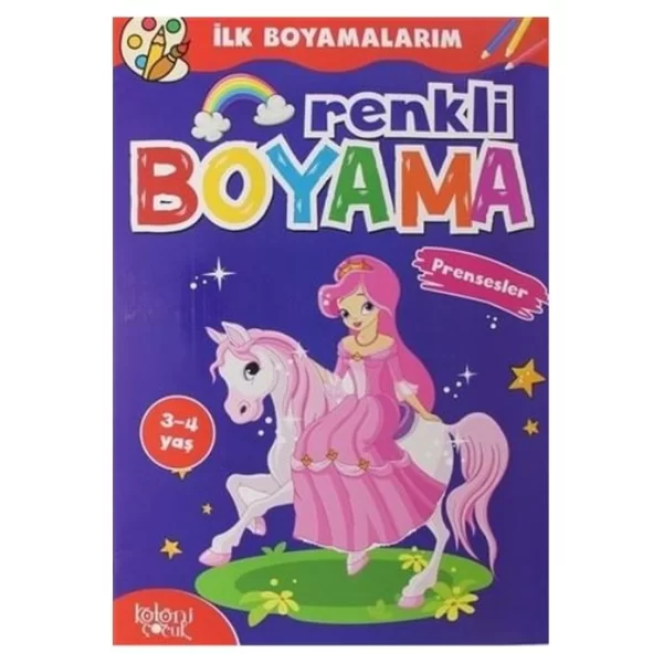 BOYAMA ZAMANI RENKLİ BOYAMA KİTABI PRENSESLER