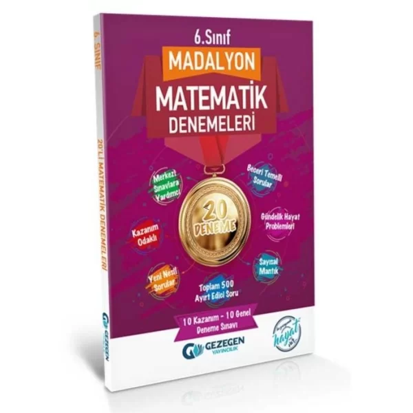 6. Sınıf Madalyon 20li Matematik Denemeleri Gezegen Yayınları