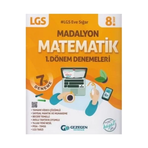 8. Sınıf LGS 1. Dönem Matematik 7 li Denemeleri Gezegen Yayınları