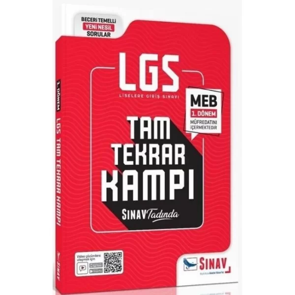 8. Sınıf LGS 1. Dönem Tam Tekrar Kamp Kitabı Sınav Yayınları