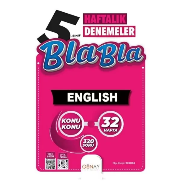 Günay Yayınları 5. Sınıf İngilizce Bla Bla Haftalık Denemeler