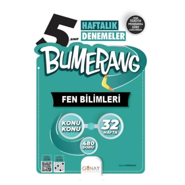 Günay Yayınları 5. Sınıf Bumerang 32 Haftalık Fen Bilimleri Denemeleri